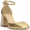 Jessica Simpson Fulian Womens Suede Embellished Ankle Strap In Gold