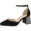 Jessica Simpson Fulian Womens Suede Embellished Ankle Strap In Multi