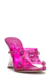 Jessica Simpson Ganisa Wedge Slide Sandal In Bright Pink