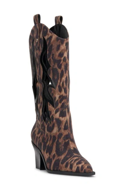 Jessica Simpson Ginika Pointed Toe Western Boot In Natural