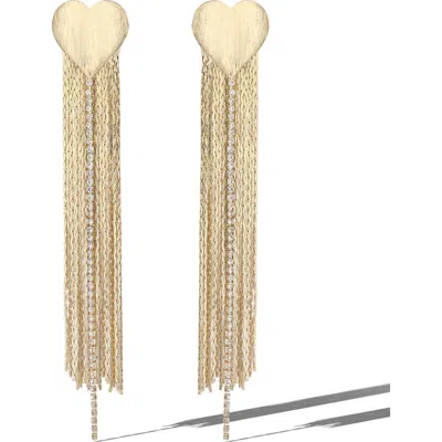 Jessica Simpson Gold Chain Tassel Earrings