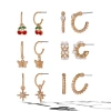 Jessica Simpson Gold Pearl Earrings Set In Multi
