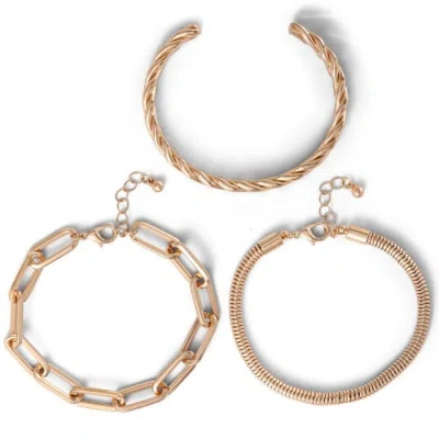 Jessica Simpson Gold-tone Chain Bracelet Set, 3 Pieces