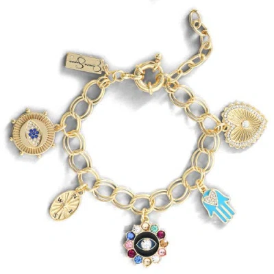 Jessica Simpson Gold-tone Evil Eye Bracelet