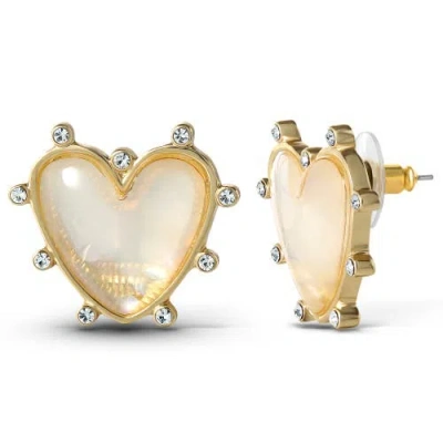 Jessica Simpson Gold-tone Heart Stud Earrings