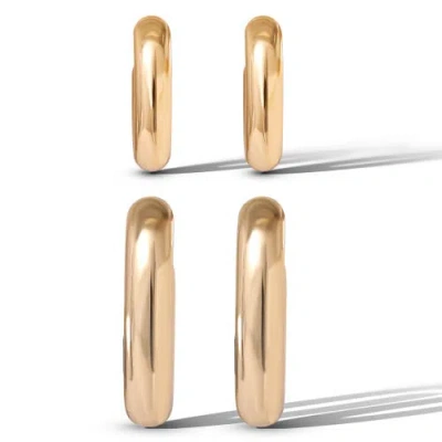 Jessica Simpson Gold-tone Hoop Earring Set