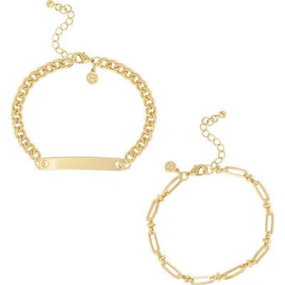 Jessica Simpson Gold-tone Layered Bracelet Set
