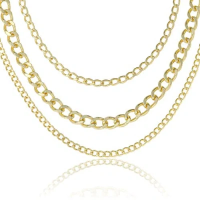 Jessica Simpson Gold-tone Layered Chain Necklace Set