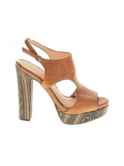 Pre-owned Jessica Simpson Heels In Brown