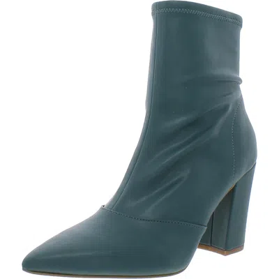 Jessica Simpson Hendria Womens Faux Suede Pointed Toe Ankle Boots In Green