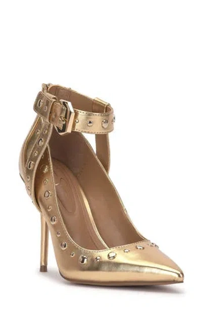 Jessica Simpson Hinjosa Ankle Strap Pump In Gold