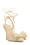 Jessica Simpson Hirlia Pointed Toe Ankle Tie Pump In Light Natural