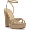 Jessica Simpson Ilaria Ankle Strap Platform Sandal In Brown