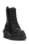 Jessica Simpson Imelda Lace-up Platform Moto Bootie In Black