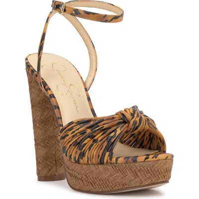 Jessica Simpson Immie Platform Sandal In Natural Leopard