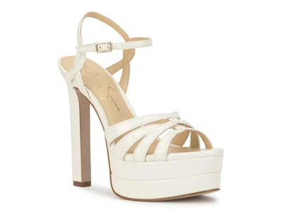 Jessica Simpson Itzari Ankle Strap Platform Sandal In White