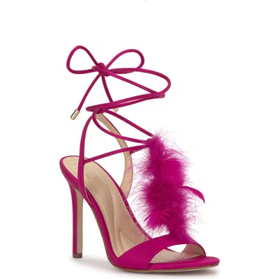 Jessica Simpson Jenzin Ankle Wrap Sandal In Animal Print