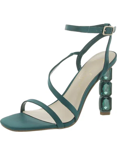 Jessica Simpson Jety Womens Satin Ankle Strap Slingback Sandals In Multi