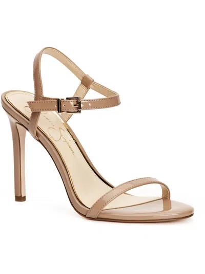 Jessica Simpson Jilni Womens Adjustable Stiletto Heels In Beige