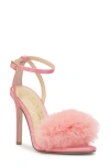 Jessica Simpson Jilria Light Pink Satin Ankle Strap High Heel Sandals In Light Pink