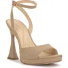 Jessica Simpson Jixte Ankle Strap Platform Sandal In Brown