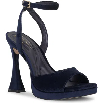 Jessica Simpson Jixte Ankle Strap Platform Sandal In Blue