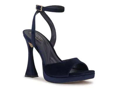 Jessica Simpson Jixte Ankle Strap Platform Sandal In Blue
