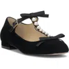 Jessica Simpson Jolliya T-strap Flat In Black Suede