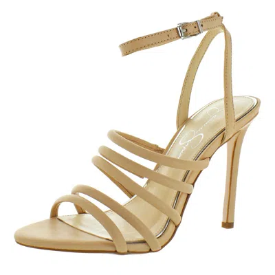 Jessica Simpson Joselle Womens Strappy High Heel Dress Sandals In Beige