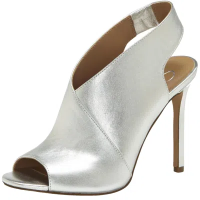Jessica Simpson Jourie 2 Womens Slip On Heel Sandals In Silver