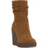 Jessica Simpson Js-mynette Womens Comfort Insole Leather Mid-calf Boots In Tuscan Tan Suede