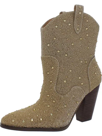 Jessica Simpson Jscissely Womens Ankle Bootsq Man Made Ankle Boots In Gold