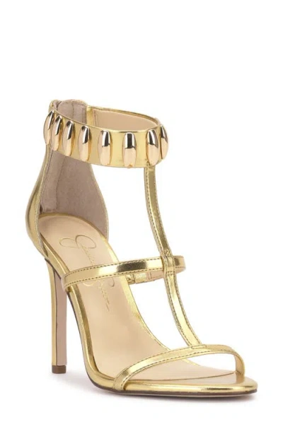 Jessica Simpson Junia Ankle Strap Sandal In Gold