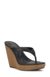 Jessica Simpson Jyseta Platform Wedge Flip Flop In Black