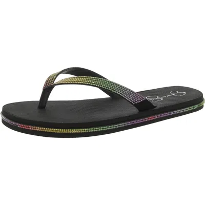 Jessica Simpson Kalouy Womens Rhinestone Man Made Thong Sandals In Multi