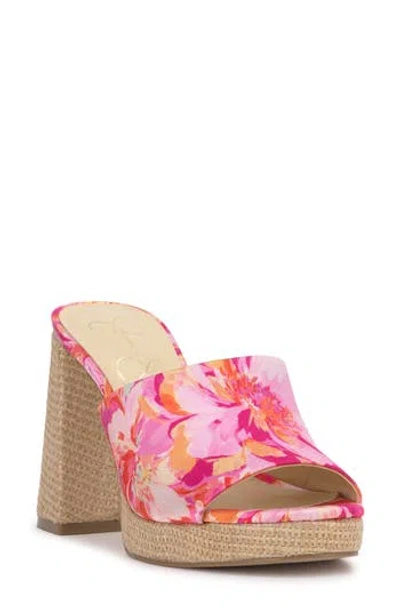 Jessica Simpson Kameena Platform Wedge Sandal In Pink/orange