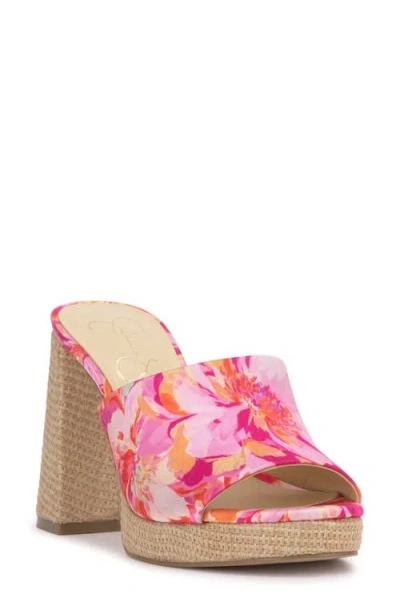 Jessica Simpson Kameena Platform Wedge Sandal In Pink/orange