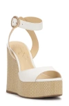 Jessica Simpson Kamindi Platform Wedge Sandal In Bright White
