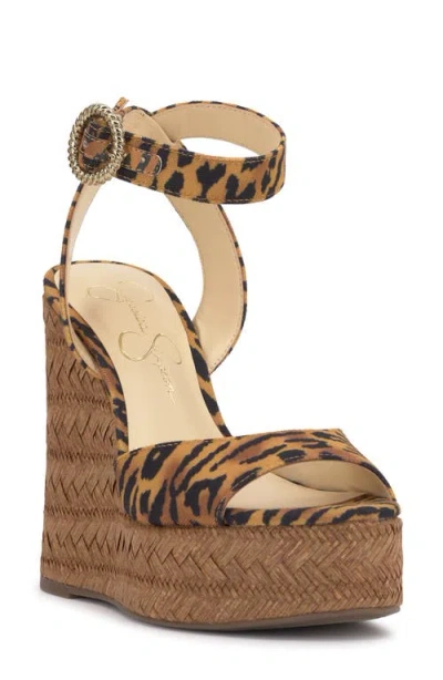 Jessica Simpson Kamindi Platform Wedge Sandal In Natural