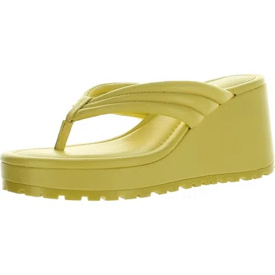 Jessica Simpson Kemnie Womens Leather Slip On Wedge Sandals In Multi