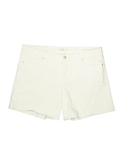 Pre-owned Jessica Simpson Khaki Shorts In Ivory