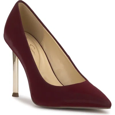Jessica Simpson Kheloe Pointed Toe Pump In Burgundy