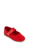 Jessica Simpson Kids' Amy Crystal Mary Jane Flat In Red Patent