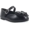 Jessica Simpson Toddler And Little Girls' Amy Petal Buckle Strap Dress Shoe In Black
