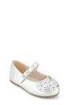 Jessica Simpson Little And Big Girls Amy Petal Ballet Flat In Silver