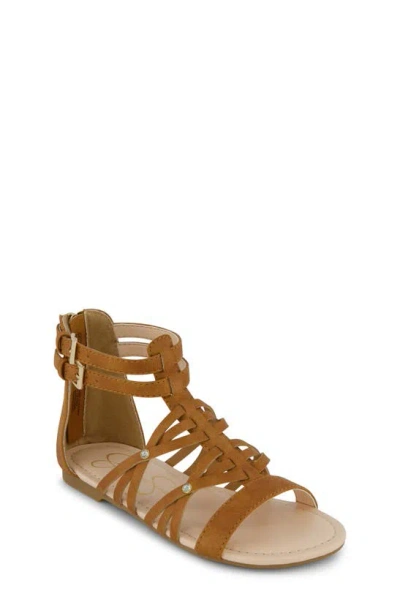 Jessica Simpson Kids' Annette Cage Sandal In Cognac