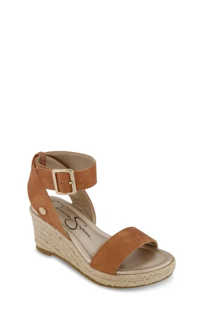 Jessica Simpson Kids' Asha Espadrille Wedge Sandal In Brown