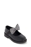 Jessica Simpson Kids' Aubrey Crystal Bow Flat In Black