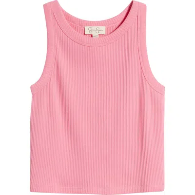 Jessica Simpson Kids' Cotton Rib Tank In Pink