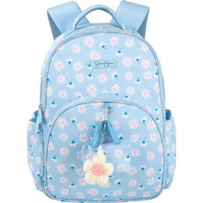 Jessica Simpson Kids' Daisy Print Backpack In Blue